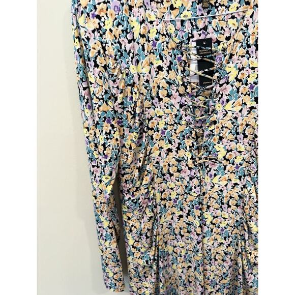 AFRM London Floral Print Long Sleeve Dress In Multi Color 3XL NWT Peep Hole 1982 - Picture 5 of 12